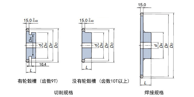 80/16A單排帶臺階鏈輪